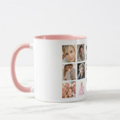 Mutter Mama Fotocollage rosa Tasse (Links)