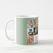 Mutter Mama Fotocollage salbeigrün Kaffeetasse (Links)