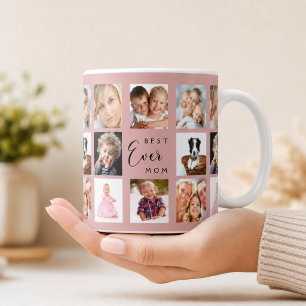 Mutter Mama Fotocollage staubrosa Pink Kaffeetasse