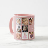 Mutter Mama Fotocollage staubrosa rosa Tasse (Vorderseite Links)