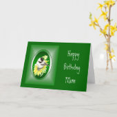 Mutter, Mama, Geburtstag, Sonnenblume, Vogel Karte (Gelbe Blume)