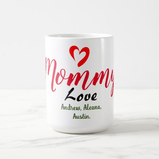 Mutter Mama Kinder nennen personalisieren Kaffeetasse (Mittel)