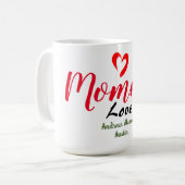 Mutter Mama Kinder nennen personalisieren Kaffeetasse (Vorderseite Links)