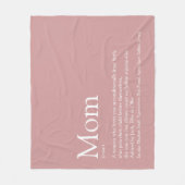 Mutter Mama Mum Definition Dusty Rose Rosa Fleecedecke (Vorderseite)