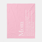 Mutter Mama Mum Definition Spaß Cool rosa Fleecedecke (Vorderseite)