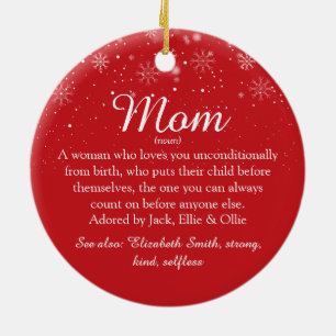 Mutter Mama Mutti Definition Foto Weihnachten Keramik Ornament