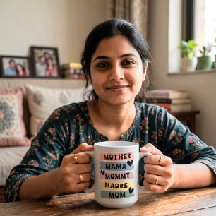 Mutter Mama Mutti Madre Mom Mug Süße Mehrsprachi Jumbo-Tasse