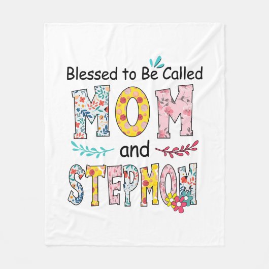 Mutter Mama und Stepama zum Geburtstag Fleecedecke (Vorderseite)