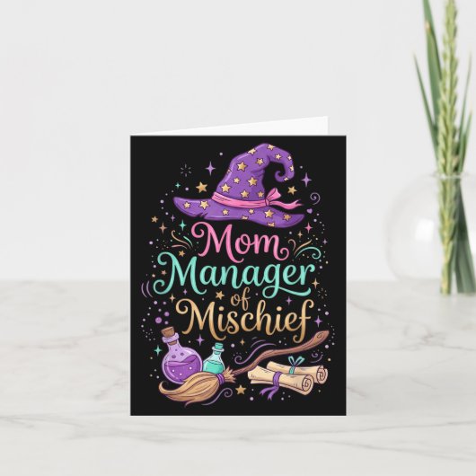 Mutter Managerin des Unfugs Muttertag Lustig Fraue Karte (Vorderseite)