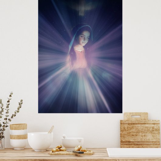 Mutter Maria, Heilige unakuläre Empfängnis, Jesus Poster (Küche)