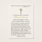 Mutter Maria Katholische Beerdigung Gedenkkarte - (Rückseite)