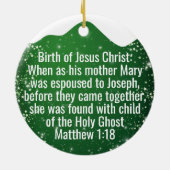 Mutter Maria Matthäus 1:18 Heiliger Geist Passage Keramik Ornament (Hinten)