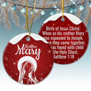 Mutter Maria Matthäus 1:18 Heiliger Geist Passage Keramik Ornament