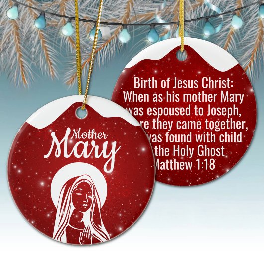 Mutter Maria Matthäus 1:18 Heiliger Geist Passage Keramik Ornament