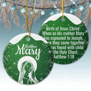 Mutter Maria Matthäus 1:18 Heiliger Geist Passage  Keramik Ornament