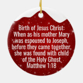 Mutter Maria Matthäus 1:18 Heiliger Geist Passage Keramik Ornament (Hinten)