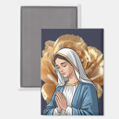 Mutter Maria Religiöser Katholischer Christlicher Magnet (Vorderseite/Rückseite)