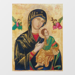MUTTER MARIA UND BABY JESUS ART FENSTER CLING FENSTERAUFKLEBER