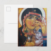 Mutter Maria und Jesu Kunst Postkarte (Vorne/Hinten)