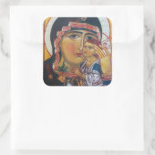 Mutter Maria und Jesu Kunst Quadratischer Aufkleber (Tasche)