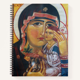 Mutter Maria und Jesus Art Notizblock