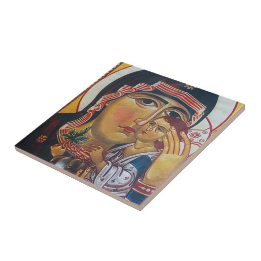 Mutter Maria und Jesus Kunst Fliese (Seite)