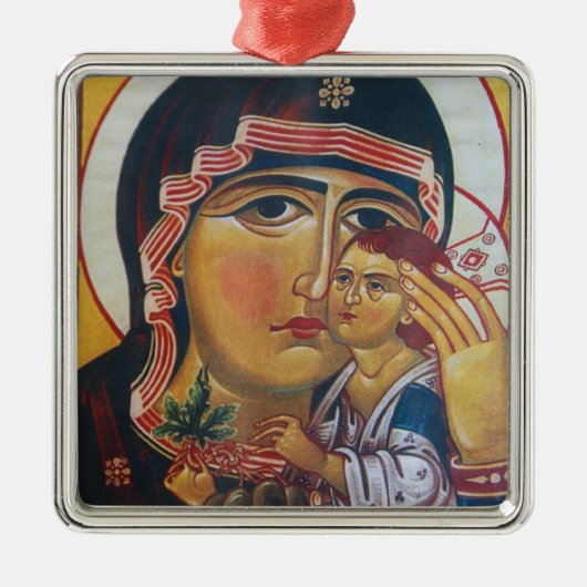 Mutter Maria und Jesus Kunst Ornament Aus Metall (Vorne)