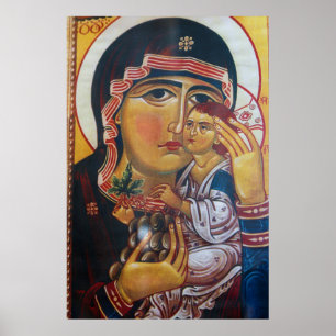 Mutter Maria und Jesus Kunst Poster