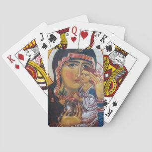 Mutter Maria und Jesus Kunst Spielkarten