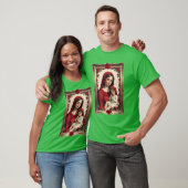 Mutter Maria und Kind Jesus in einem Rahmen mit Ro T-Shirt (Unisex)