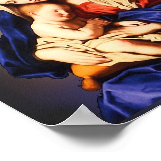 Mutter Maria und Kind Jesus Poster (Ecke)