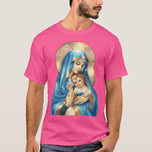 Mutter Maria und Säugling Jesus T-Shirt