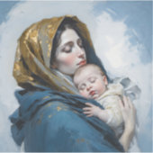 Mutter Mary and Baby Jesus Aufkleber (Vorderseite)