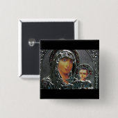 Mutter Mary and Baby Jesus Button (Vorne & Hinten)
