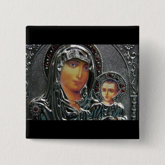 Mutter Mary and Baby Jesus Button (Vorderseite)