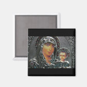 Mutter Mary and Baby Jesus Magnet (Vorderseite/Rückseite)