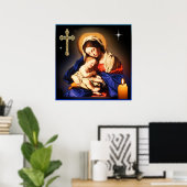 Mutter Mary and Baby Jesus Poster (Heimbüro)
