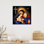 Mutter Mary and Baby Jesus Poster (Küche)