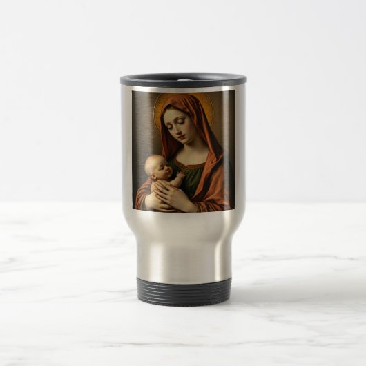Mutter Mary and Baby Jesus Steel Travel Mug Reisebecher (Mittel)