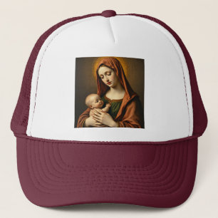 Mutter Mary and Baby Jesus Trucker Hat Truckerkappe