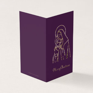 Mutter Mary Baby Jesus Christ Lila und Gold Visitenkarten