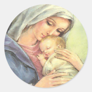 Mutter Mary Baby Jesus Faith Stickers Siegel