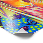 Mutter Mary betet mit Licht von oben Fotodruck (Ecke)