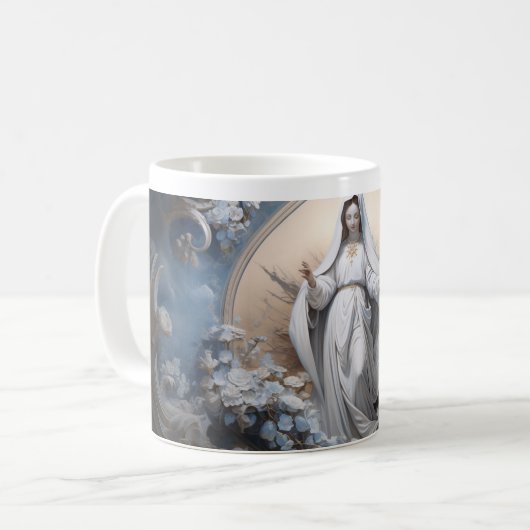 Mutter Mary Blessing Version 1 Kaffeetasse (Vorderseite Links)