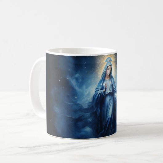 Mutter Mary Blessing Version 5 Kaffeetasse (Vorderseite Links)