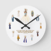 Mutter Mary Clock Runde Wanduhr (Vorderseite)