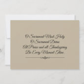 Mutter Mary Erste Heilige Kommunion Einladungen (Rückseite)