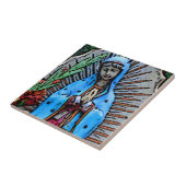 Mutter Mary Folk Art Style Fliese (Seite)