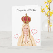 Mutter Mary Gebet für kinderloses Kind - geklappt Karte (Gelbe Blume)