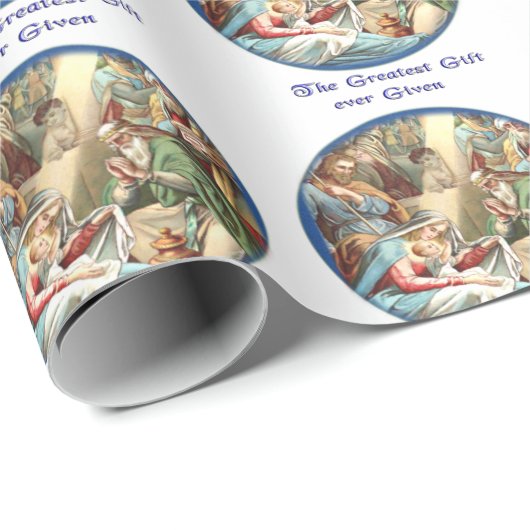 Mutter Mary Geschenkpapier (Rolleneckpunkt)